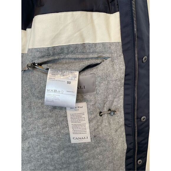 CANALI BLACK WATERPROOF TECHNICAL FABRIC FIELD JACKET - EXCLUSIVE SIZE  EU 50 - Picture 7 of 17